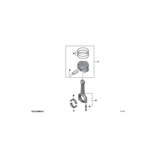 Genuine BMW 11258575411 G31 G05 G11 Piston 84,00 mm (Inc. X7 M50dX, 750LdX & M550dX) | ML Performance UK Car Parts