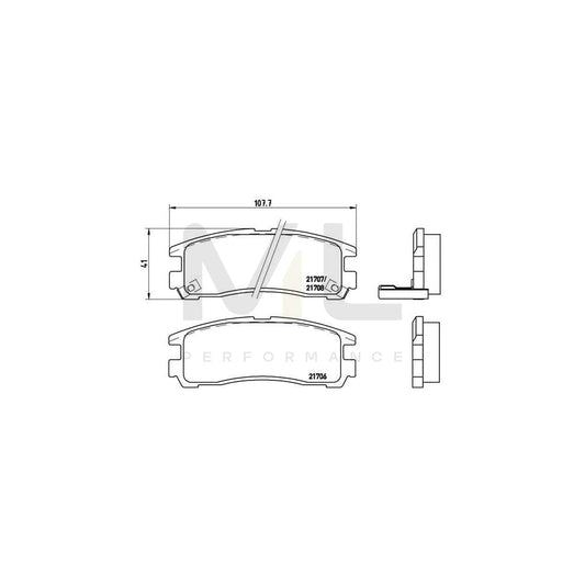 Brembo P 54 012 Brake Pad Set With Acoustic Wear Warning | ML Performance Car Parts