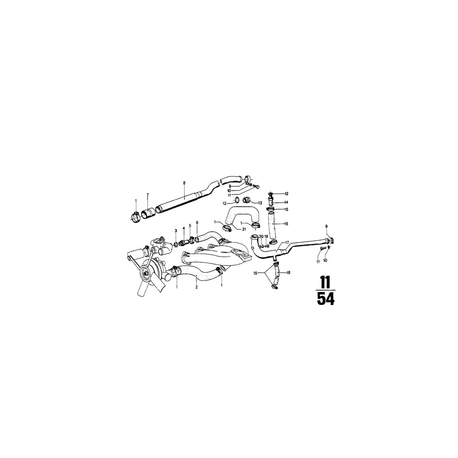 Genuine BMW 11531251084 Return Pipe (Inc. 2000ti, 1800ti & 1600ti) | ML Performance UK Car Parts