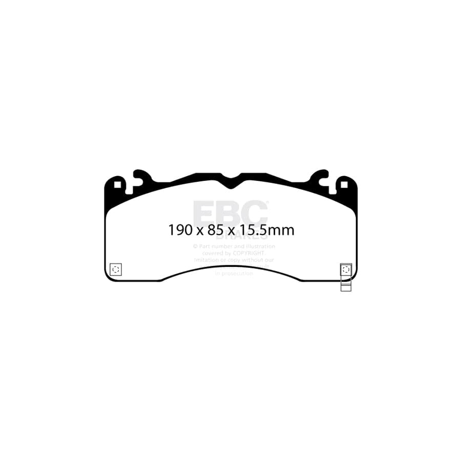 EBC PD07KF335 Ford Mustang Redstuff Front Brake Pad & USR Disc Kit 2 | ML Performance UK Car Parts