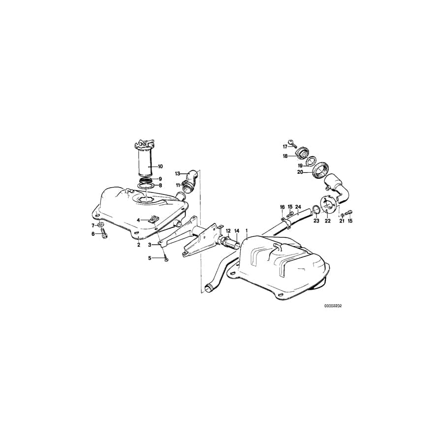 Genuine BMW 16121151736 E30 E23 E28 Strainer (Inc. 525) | ML Performance UK Car Parts