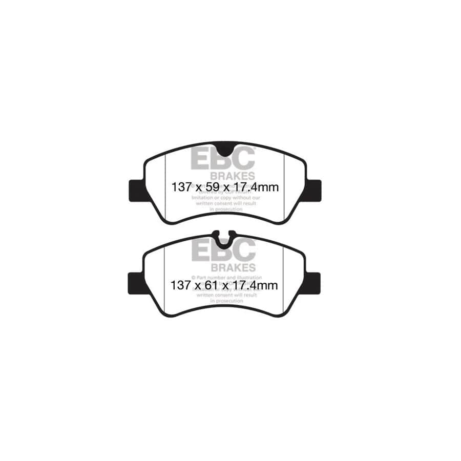 EBC PDKR1035 Ford Ultimax Rear Brake Pad & Plain Disc Kit 2 | ML Performance UK Car Parts