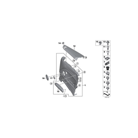 Genuine BMW 51437312848 Cover, Seatbelt Slot, Right SCHWARZ (Inc. M235iX, 228i & M240i) | ML Performance UK