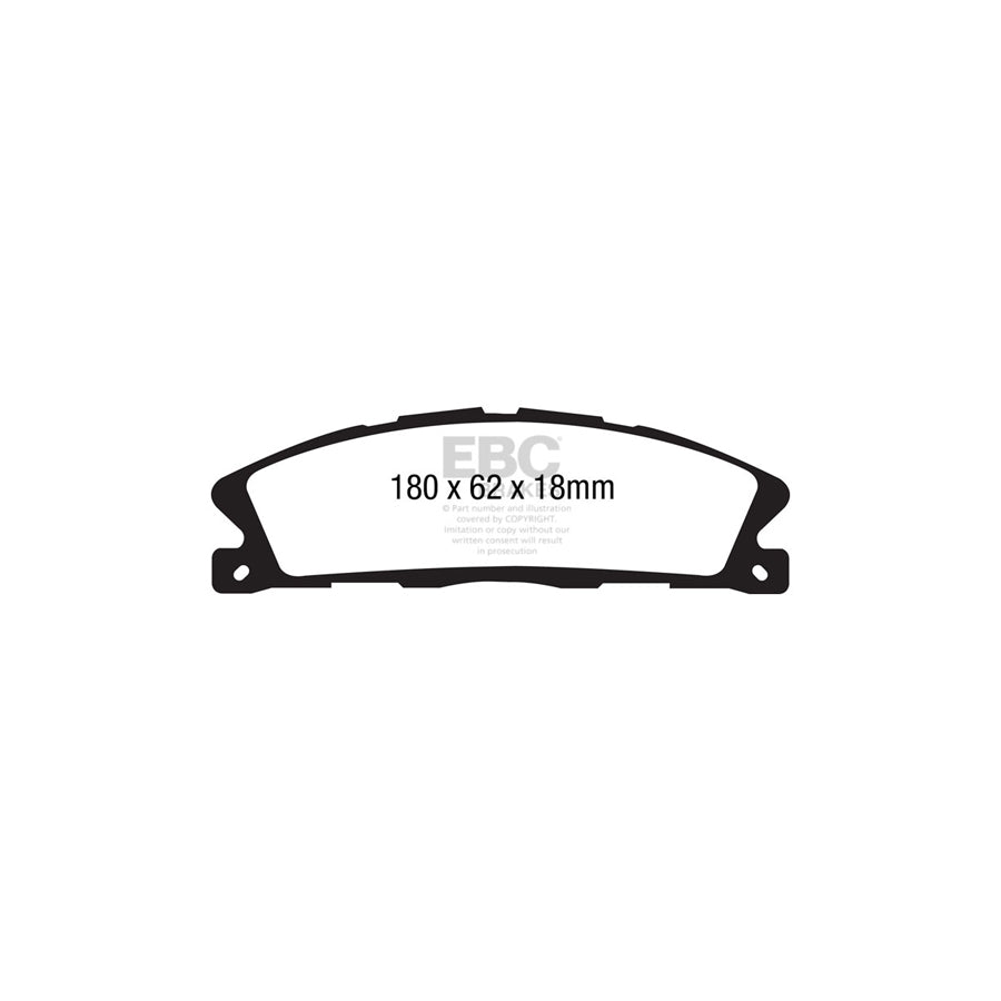 EBC DP21886 Ford Greenstuff Front Brake Pads (Inc. Explorer & Flex) 2 | ML Performance UK Car Parts