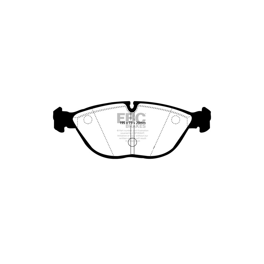 EBC PD03KF746 Mercedes-Benz W211 Yellowstuff Front Brake Pad & Plain Disc Kit - ATE Caliper 2 | ML Performance UK Car Parts