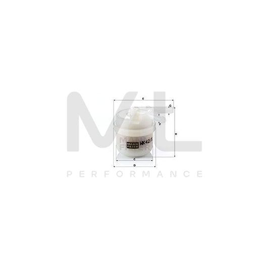 MANN-FILTER WK 42/5 Fuel filter In-Line Filter | ML Performance Car Parts