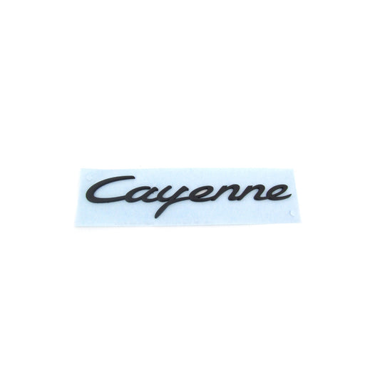 Genuine Porsche Cayenne Rear Badge, Black Porsche 958 Cayenne | ML Performance UK Car Parts