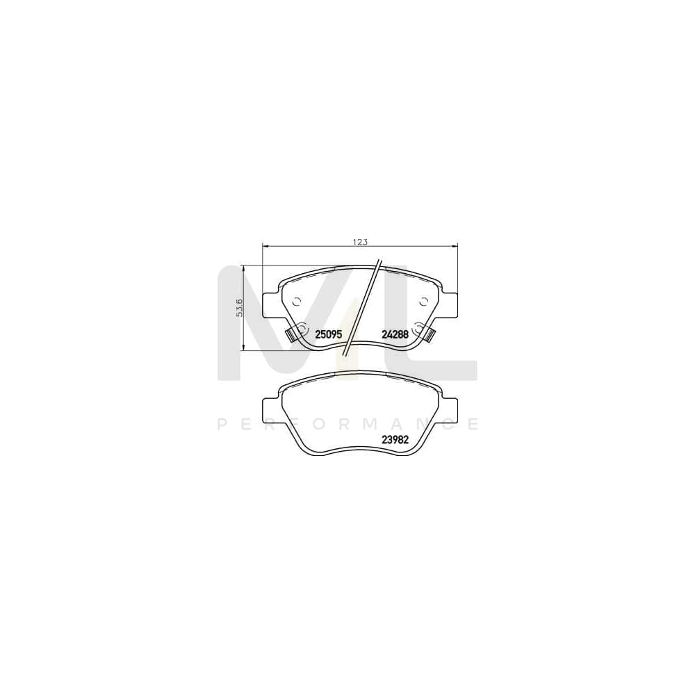 Brembo P 59 081 Brake Pad Set With Acoustic Wear Warning, With Brake Caliper Screws | ML Performance Car Parts