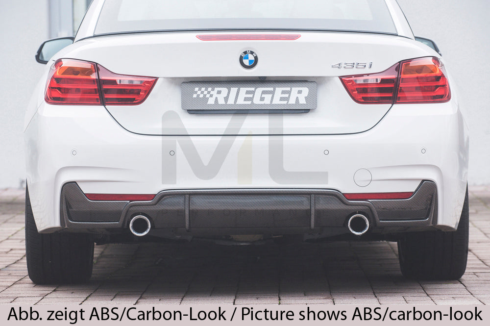 Rieger 00088056 BMW 4 Series F32 F33 F36 Rear Diffuser 2 | ML Performance UK Car Parts