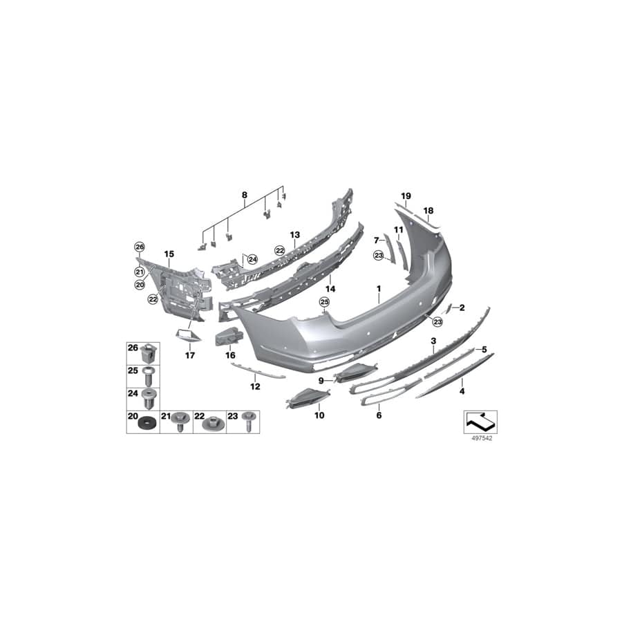 Genuine BMW 51127478371 G12 Trim, Exhaust End Pipe, Left 12 ZYL. CHROME (Inc. M760iX & M760LiX) | ML Performance UK Car Parts