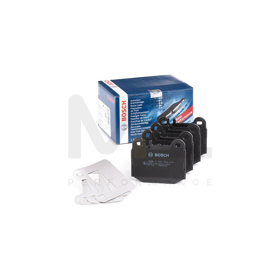 Bosch 0986494410 Brake Pad Set Suitable For Mercedes-Benz Ml-Class (W163) With Anti-Squeak Plate, With Mounting Manual BP1332 | ML Performance Car Parts