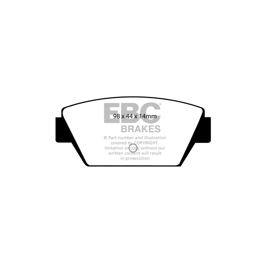 EBC DP3576C Mitsubishi Redstuff Rear Brake Pads - Akebono Caliper (Inc. Galant & Lancer Evo 1) 2 | ML Performance UK Car Parts