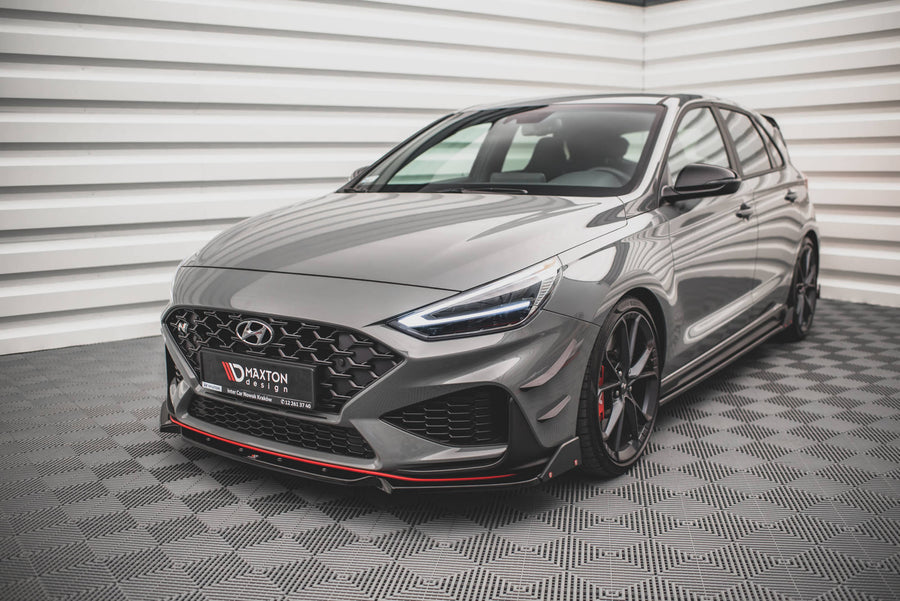 Maxton Design Hyundai I30N MK3 Facelift Hatchback / Fastback Front Splitter + Flaps V.1