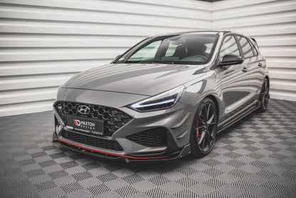 Maxton Design Hyundai I30N MK3 Facelift Hatchback / Fastback Front Splitter + Flaps V.1