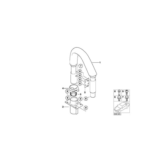 Genuine BMW 54617001430 E52 Bar Right SPORTROT (Inc.  & Z8) | ML Performance UK Car Parts