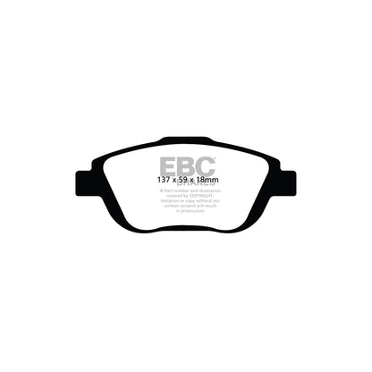EBC DP42073R Citroen Opel Peugeot Vauxhall Yellowstuff Front Brake Pads - Girling/TRW/Bosch/CBI Caliper 2 | ML Performance UK Car Parts