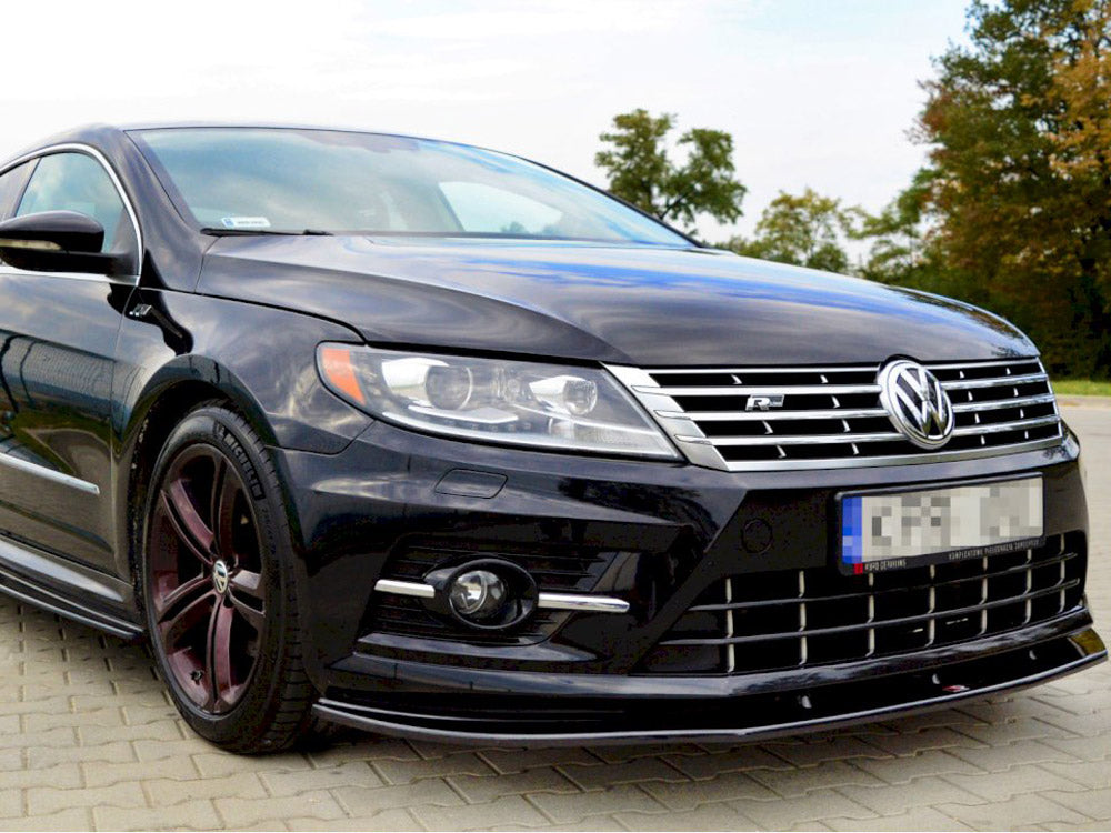 Maxton Design VW-CC-1F-RLINE-FD1T Front Splitter VW CC R-line (2012-2017) | ML Performance UK Car Parts