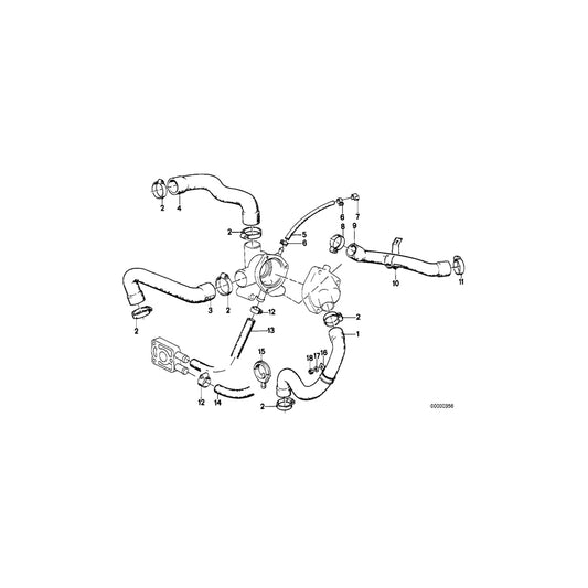 Genuine BMW 11531272853 E28 Water Hose (Inc. 520i) | ML Performance UK Car Parts