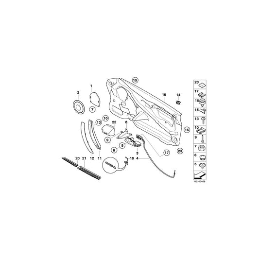 Genuine BMW 51417141061 E85 Door Handle, Inside Left SCHWARZ (Inc. Z4 3.0si, Z4 2.5si & Z4 3.0i) | ML Performance UK Car Parts