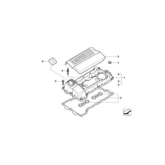 Genuine BMW 11127568580 E46 Cyl.Head Cover Complete (Inc. 316i, 316ti & 316Ci) | ML Performance UK Car Parts