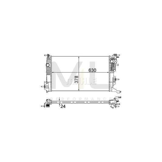 MAHLE ORIGINAL CR 840 001S Engine radiator Mechanically jointed cooling fins | ML Performance Car Parts