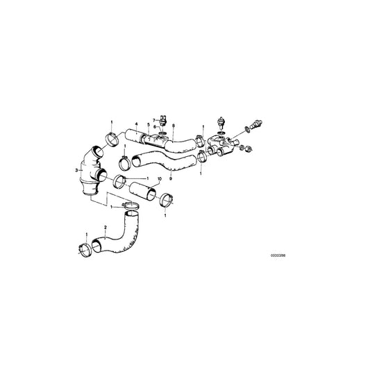 Genuine BMW 11531266470 E21 E12 Water Hose (Inc. 320i & 520i) | ML Performance UK Car Parts