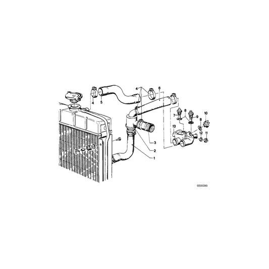 Genuine BMW 11531266466 E12 Water Hose (Inc. 518i, 518 & 520) | ML Performance UK Car Parts