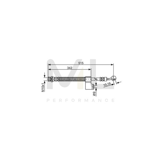 BOSCH 1 987 476 236 Brake Hose 505mm, M10x1 | ML Performance Car Parts