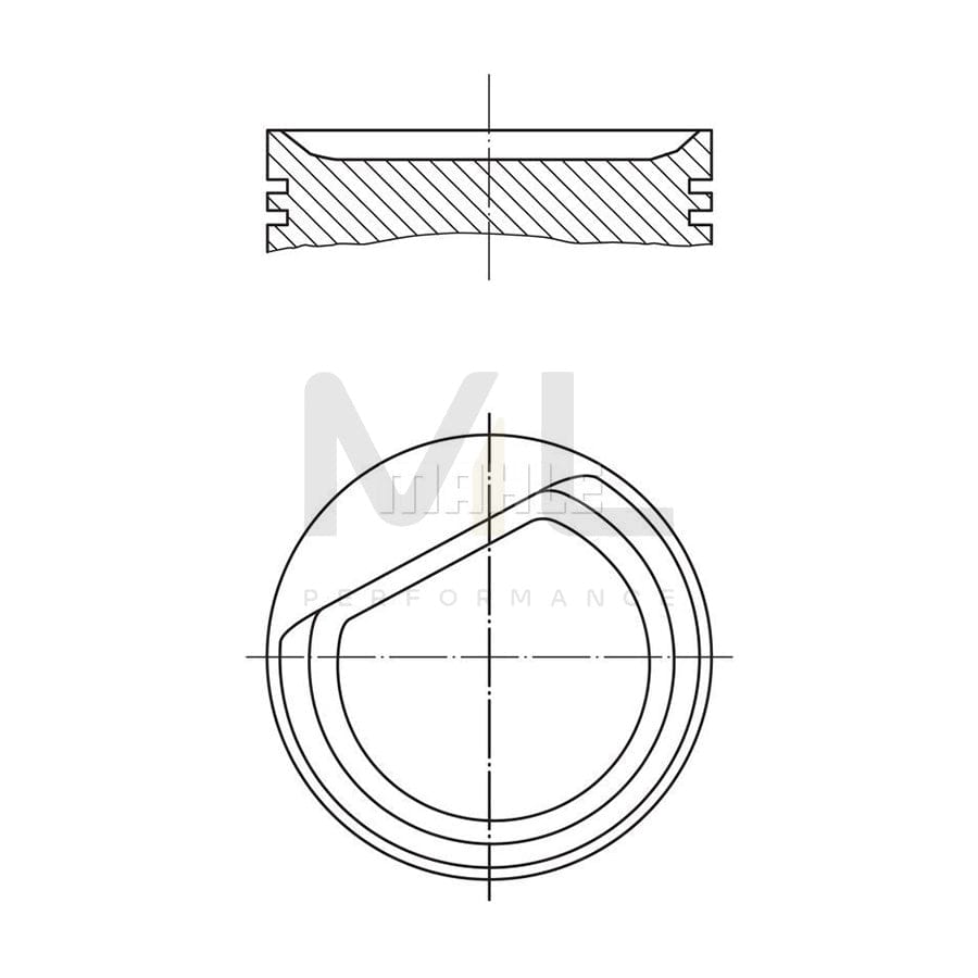 MAHLE ORIGINAL 001 26 01 Piston 80,25 mm, without cooling duct | ML Performance Car Parts