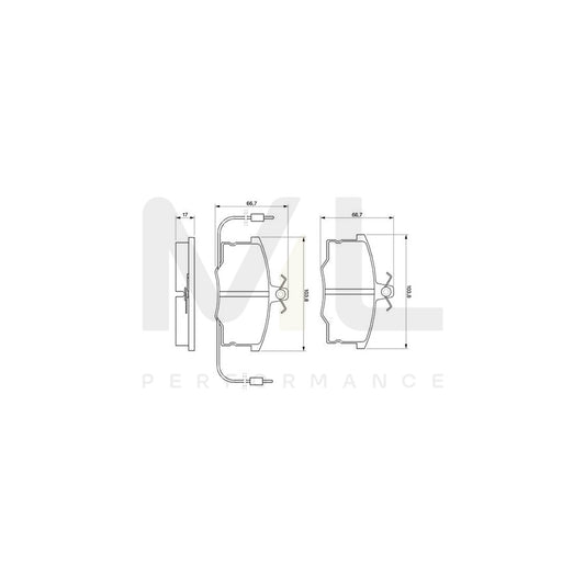 Bosch 0986490930 Brake Pad Set BP775 | ML Performance Car Parts