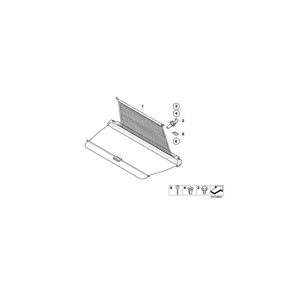 Genuine BMW 51446966294 E70 Cover,Susp. Loop F Dividing Net, Rig HIMMELGRAU (Inc. X5 3.0d, X5 M50dX & X5 3.0si) | ML Performance UK