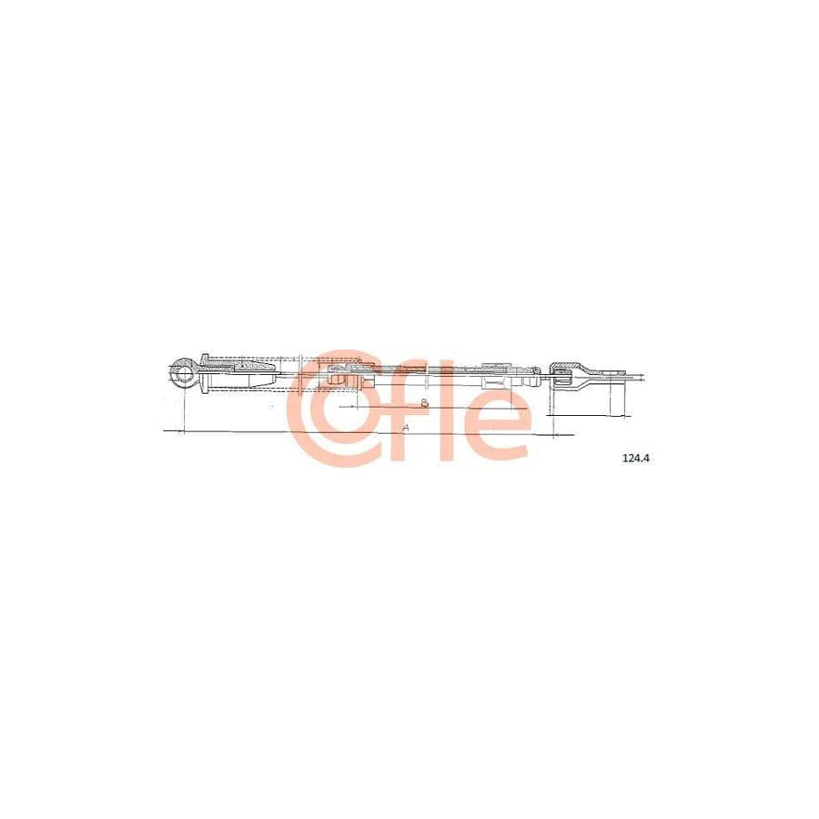 Cofle 124.4 Cable, Starter For Fiat 500 Saloon