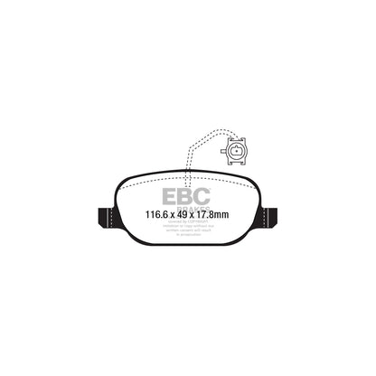 EBC DP42236R Alfa Romeo 4C Yellowstuff Rear Brake Pads 2 | ML Performance UK Car Parts