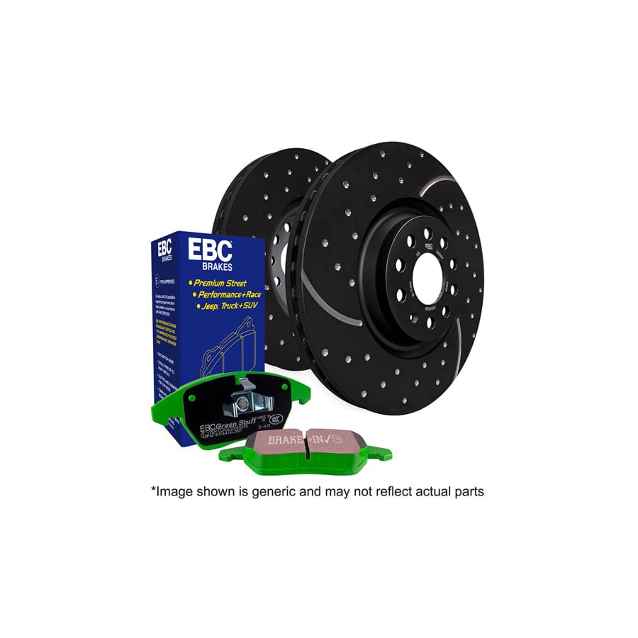 EBC PD11KF193 Chevrolet Pontiac Greenstuff Front Brake Pad & GD Disc Kit (Inc. Camaro & Firebird) 1 | ML Performance UK Car Parts