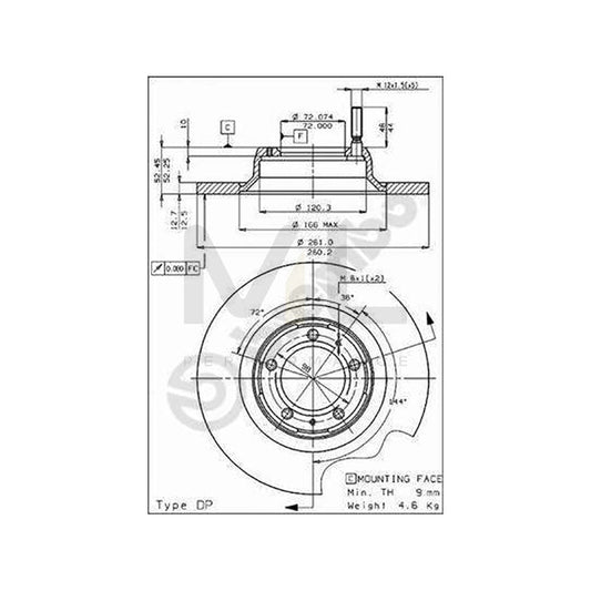 BREMBO 08.4070.20 Brake Disc Solid | ML Performance Car Parts