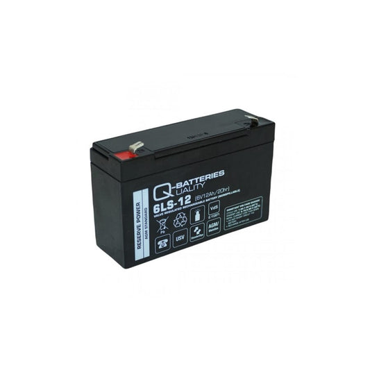 Q-Batteries 6LS12 6V 12Ah leadfleece rechargeable battery / AGM VRLA with VdS | ML Performance UK Car Parts