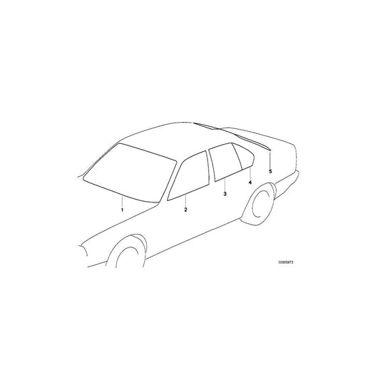 Genuine BMW 51348105027 E32 Fixed Door Window, Green, Left (Inc. 750i, 750iL & 730iL) | ML Performance UK Car Parts