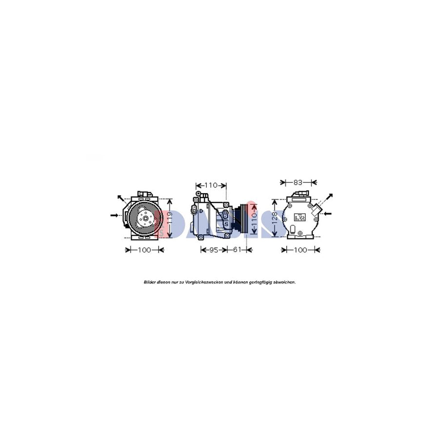 AKS Dasis 851682N Compressor, Air Conditioning For Renault Trucks Mascott | ML Performance UK