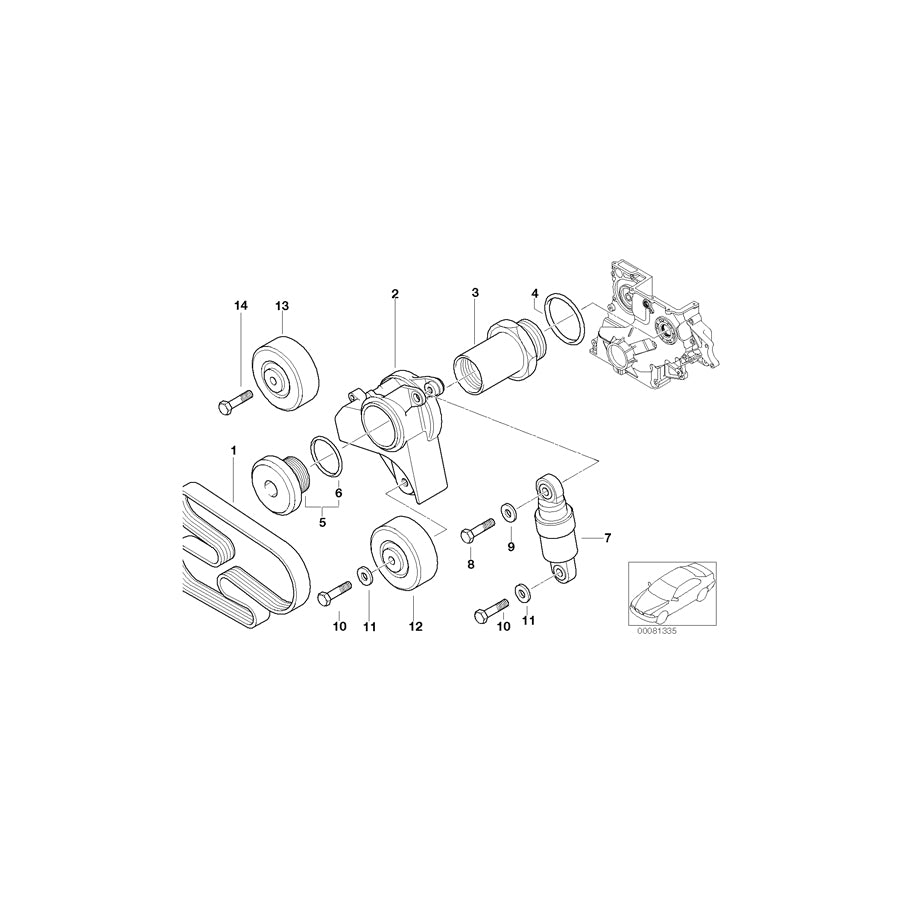 Genuine BMW 11282248169 E46 E39 Hydraulic Belt Tensioner (Inc. 320d