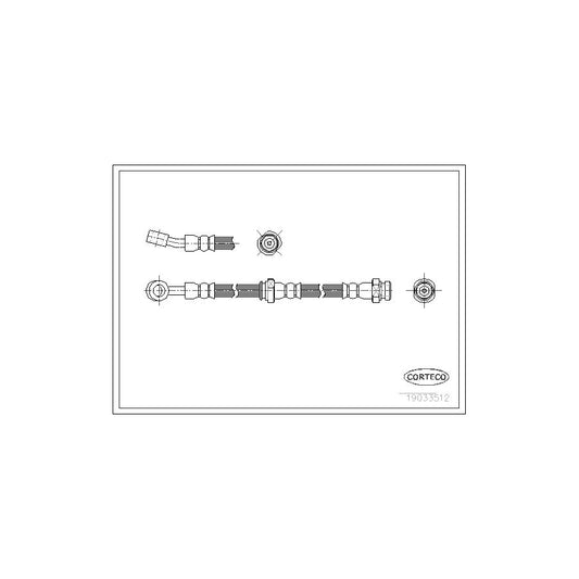 Corteco 19033512 Brake Hose For Hyundai Santa Fe I (Sm) | ML Performance UK