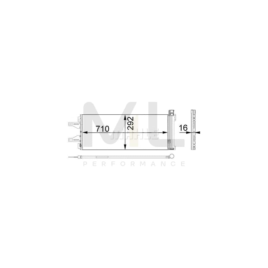 MAHLE ORIGINAL AC 368 000P Air conditioning condenser with dryer | ML Performance Car Parts