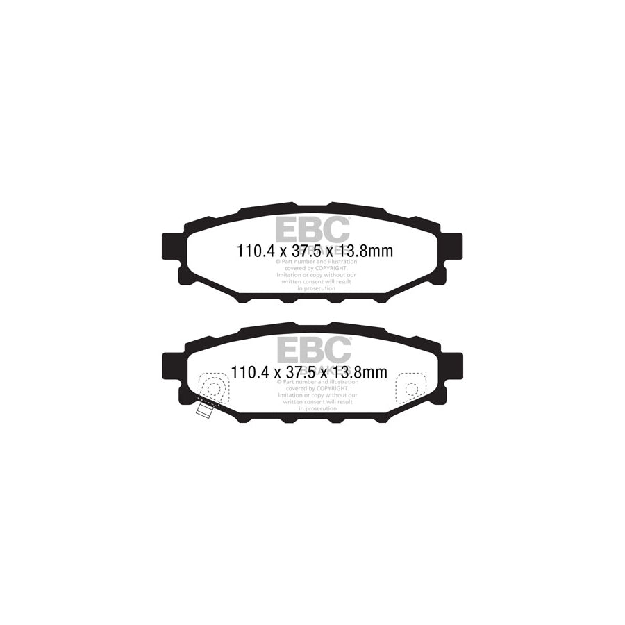 EBC DP51584NDX Subaru Toyota Bluestuff NDX Rear Brake Pads - Tokico Caliper