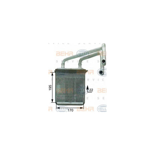 Hella 8FH 351 315-231 Heater Matrix