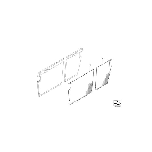 Genuine BMW 52207118792 E91 E91 Trim Backrest, Left ANTHRAZIT (Inc. 330xd, 330d & 323i) | ML Performance UK Car Parts