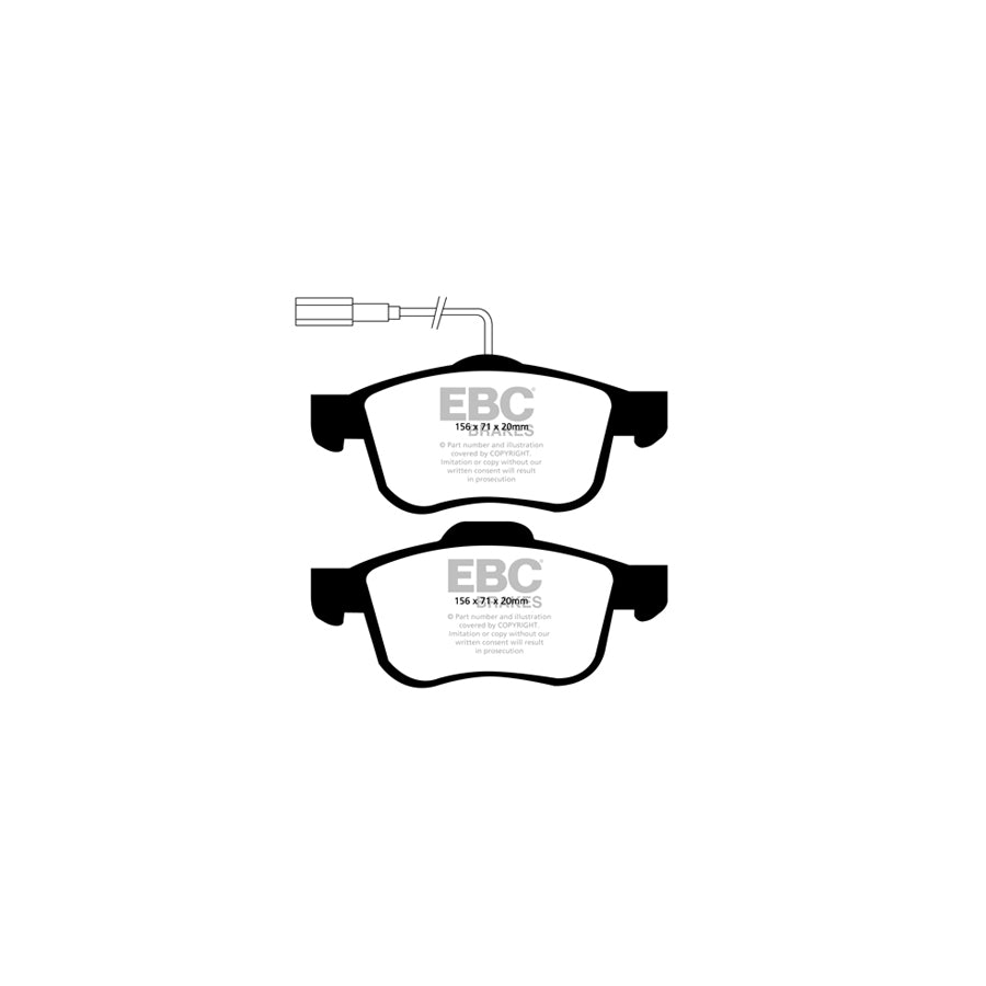 EBC DP21904 Alfa Romeo Greenstuff Front Brake Pads - TRW Caliper (Inc. 159, Brera, Spider) 2 | ML Performance UK Car Parts