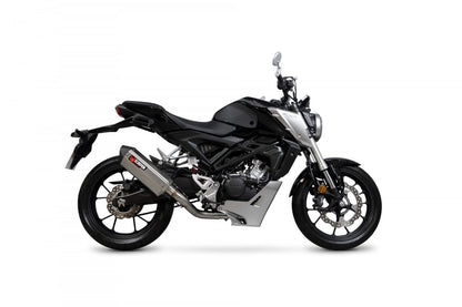 Scorpion RHA183SYSSEO Honda CB125 R Serket Parallel Full System - Brushed Stainless Steel Sleeve | ML Performance UK UK