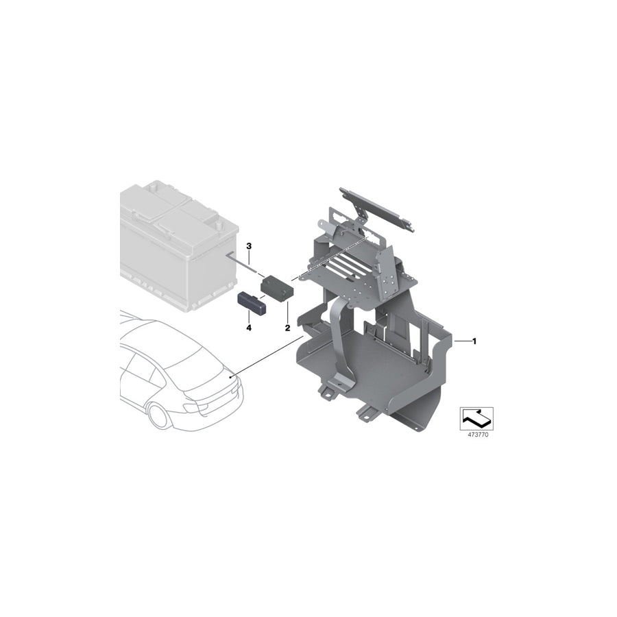 Genuine BMW 61217634245 F31 Battery Tray (Inc. 318dX, 320iX & 335iX) | ML Performance UK