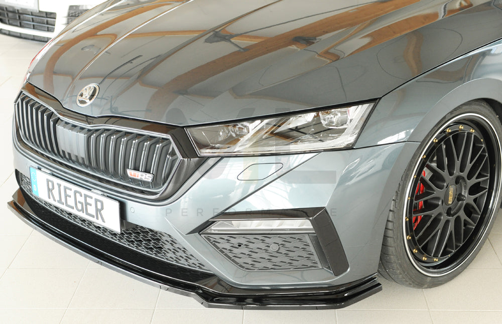 Rieger 00088250 Skoda NX Octavia RS Front Splitter 4 | ML Performance UK Car Parts