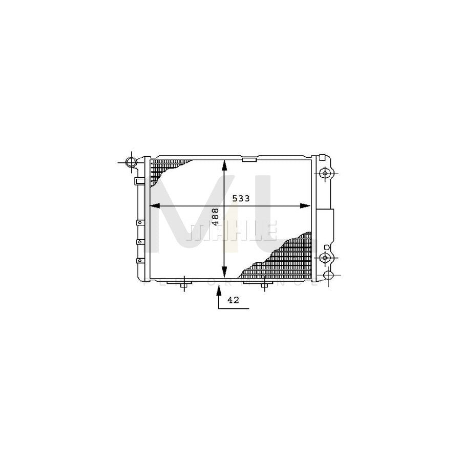 MAHLE ORIGINAL CR 293 000S Engine radiator suitable for MERCEDES-BENZ E-Class Brazed cooling fins, Automatic Transmission, Manual Transmission | ML Performance Car Parts