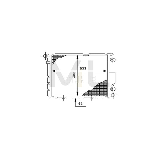 MAHLE ORIGINAL CR 293 000S Engine radiator suitable for MERCEDES-BENZ E-Class Brazed cooling fins, Automatic Transmission, Manual Transmission | ML Performance Car Parts